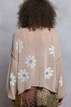 Load image into Gallery viewer, 5800-POL Balloon Sleeve Floral Print Thin Sweater-ROSE TAUPE
