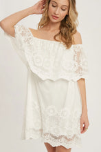 Load image into Gallery viewer, 4447-Off the Shoulder Lace Dress-IVORY
