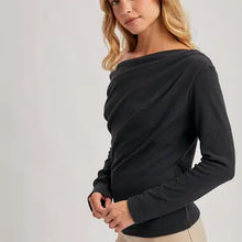 Load image into Gallery viewer, 6410- One Off Shoulder Knit Top-ASH
