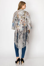 Load image into Gallery viewer, 5500-Western-Inspired Laser-Cut Buttery Faux Suede with Fringe Trim
