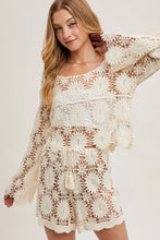 Load image into Gallery viewer, 5088-Crochet Drawstring Shorts-NATURAL
