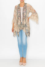 Load image into Gallery viewer, 5373-Classic All Lace Cardigan with Tiered Layers
