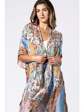 Load image into Gallery viewer, 6225- Botanical Mosaic Kimono-MULTI
