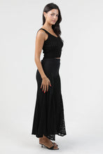 Load image into Gallery viewer, 6592- Lace Inserts Flare Bell Bottom Pants-BLACK
