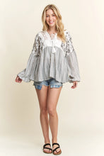 Load image into Gallery viewer, 4891 -- Boho Floral Peasant Tunic Top
