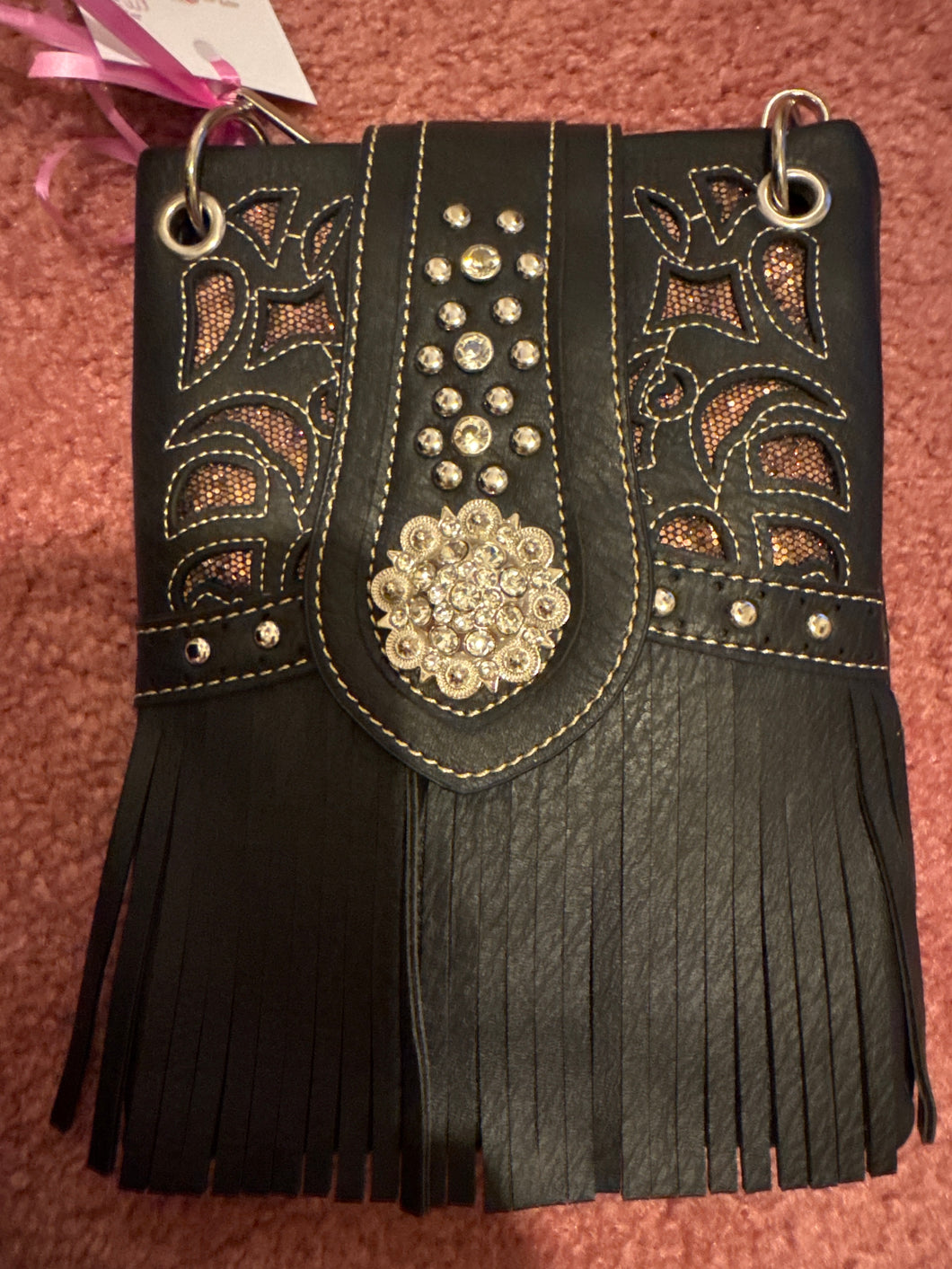 5538- CHIC BOHO BAG-CHIC357-BLACK