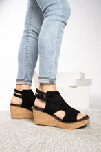 Load image into Gallery viewer, 6587- CORKYS  FALLING HARD BLACK Faux Suede
