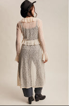 Load image into Gallery viewer, 6448- Sheer Lace Ruffle Duster -IVORY
