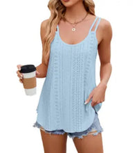 Load image into Gallery viewer, 6115- Round-Neck Women's Halter Vest Top-SKY BLUE
