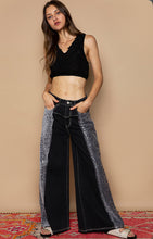 Load image into Gallery viewer, 4663- POL SEQUIN PATCH PANTS-BLACK
