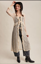 Load image into Gallery viewer, 6448- Sheer Lace Ruffle Duster -IVORY
