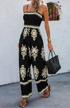 Load image into Gallery viewer, 4351-Off Shoulder Ruched Printed High Waist Jumpsuit
