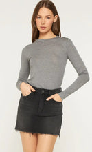 Load image into Gallery viewer, 5877- MICA-High Rise Raw Hem Mini Skirt-INK
