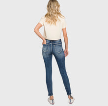 Load image into Gallery viewer, 4137- PETRA153- High Rise Ankle Skinny Jean w/ Destroyed Hem
