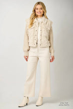 Load image into Gallery viewer, 6660- MIXED MEDIA SWEATER JACKET
