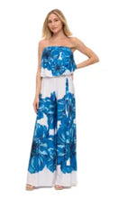 Load image into Gallery viewer, 6270- ARIELLA BLUE AND WHITE JUMPSUIT
