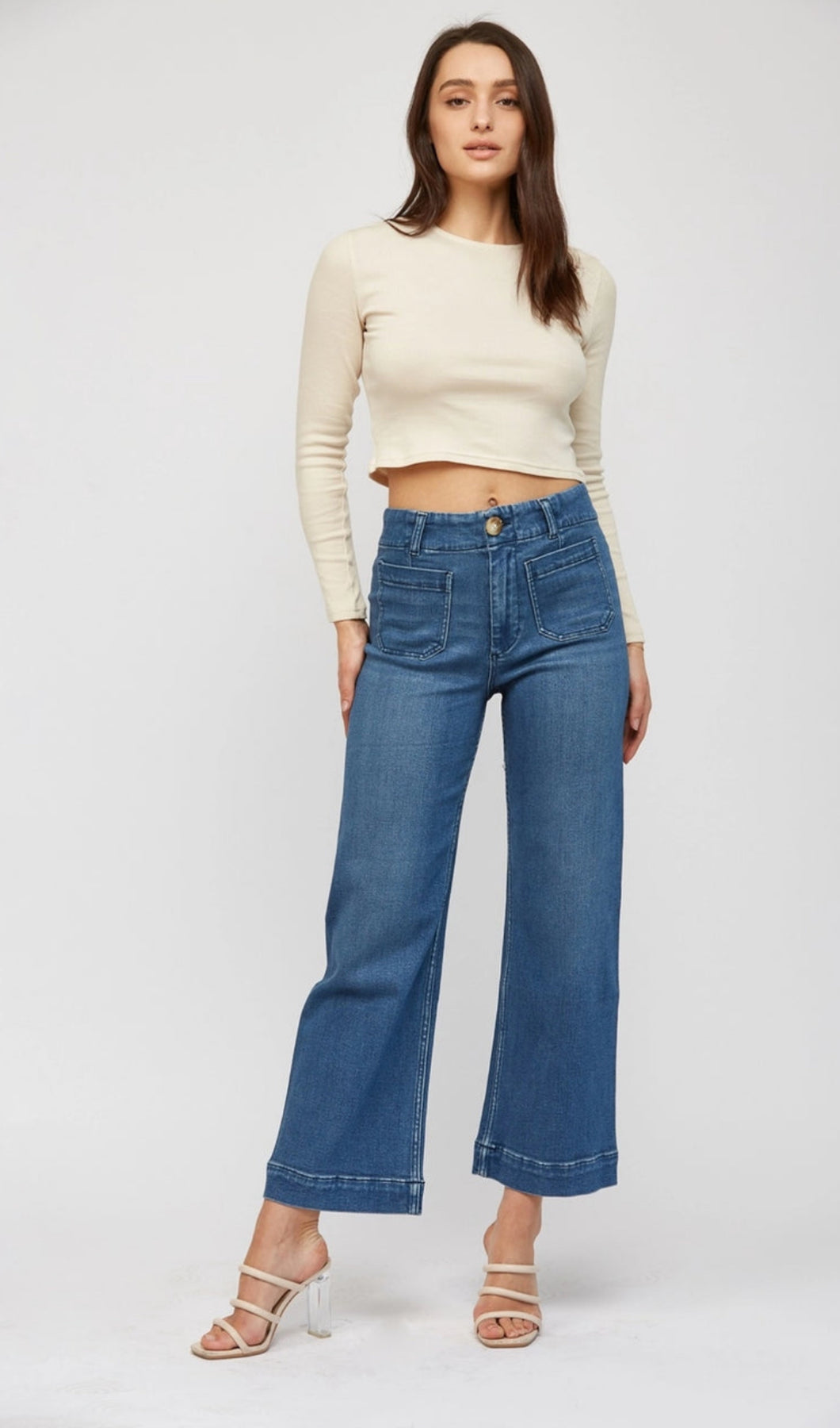 4708-MICA Super High Rise Wide Leg Cropped