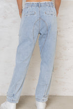 Load image into Gallery viewer, 4554- POL STRIPE DENIM POCKET PANTS
