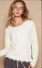 Load image into Gallery viewer, 4665- POL THERMAL LONG SLEEVE TOP-CREAM
