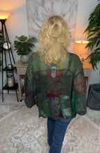 Load image into Gallery viewer, 4591-Western Kimono Top in Overdyed Mix N Match Patches
