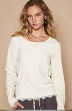 Load image into Gallery viewer, 4665- POL THERMAL LONG SLEEVE TOP-CREAM
