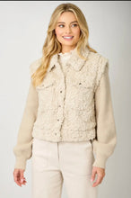 Load image into Gallery viewer, 6660- MIXED MEDIA SWEATER JACKET
