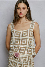 Load image into Gallery viewer, 5472-POL SMC300 CROCHET SHORTS-IVORY/MOCHA
