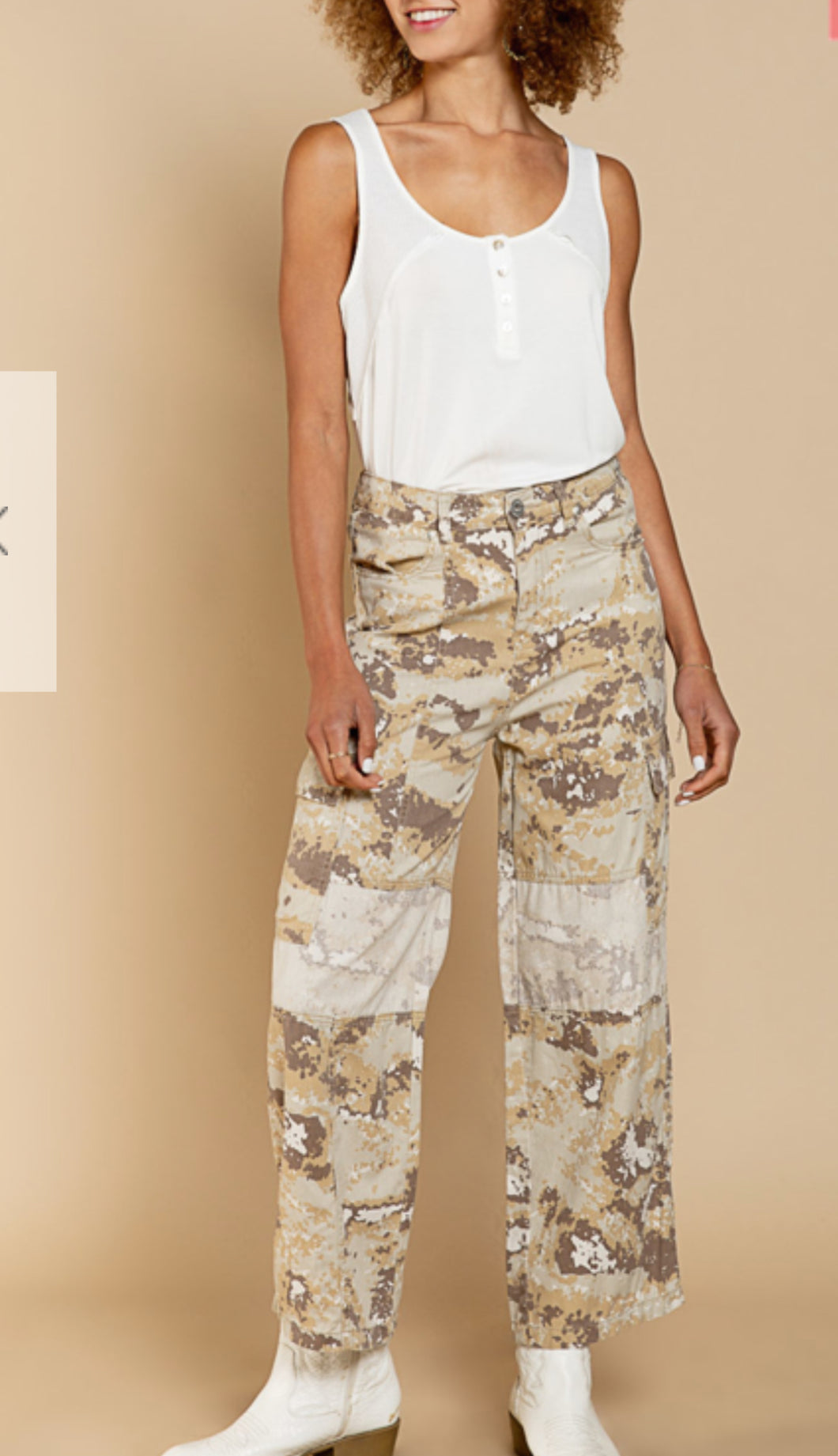 4555- POL CAMO PATCH POCKET PANTS