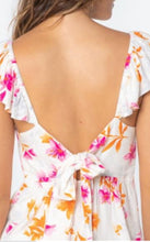 Load image into Gallery viewer, 5055- TIE BACK TANK W/RUCHING-IV/FUCHSIA
