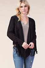 Load image into Gallery viewer, 5521-SUEDE-INSPIRED JACKET WITH FRINGE
