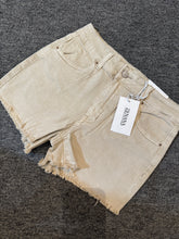 Load image into Gallery viewer, 6291- Acid Washed Frayed Cutoff Hem Shorts-SAND
