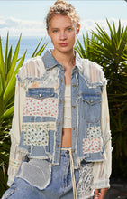 Load image into Gallery viewer, 4491- POL DENIM PATCH SHACKET
