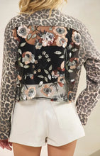 Load image into Gallery viewer, 5781-Leopard Denim Jacket with Back Contrast
