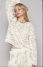 Load image into Gallery viewer, 4932- POL KNIT CROCHET TOP-ONE SIZE
