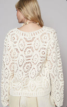 Load image into Gallery viewer, 4932- POL KNIT CROCHET TOP-ONE SIZE
