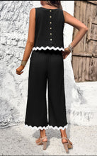 Load image into Gallery viewer, 4413-Two Piece Printed Sleeveless Set-BLACK
