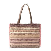 5324- MYRA.Desert Lace & Fringe Weekender Bag