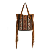 5331- MYRA.Mojave Paisley Fringed Tote Bag