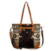 5332- MYRA.Bison Ridge Hair-On Hide Tote Bag