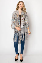 Load image into Gallery viewer, 5500-Western-Inspired Laser-Cut Buttery Faux Suede with Fringe Trim
