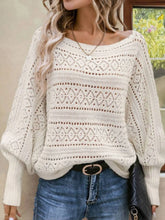 Load image into Gallery viewer, 5855-Hollow Out Bat Sleeve Shoulder Knit Sweater-BEIGE
