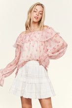 Load image into Gallery viewer, 5978-Lightweight Chiffon Off Shoulder -ROSE FLOWER
