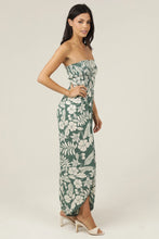 Load image into Gallery viewer, 5834-Smocked Bodice Wrap Leg Jumpsuit-GREEN
