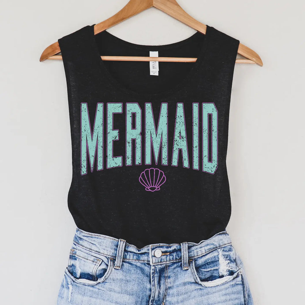 5212-Mermaid Summer Tank Top-BLACK