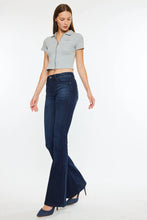 Load image into Gallery viewer, 5253- KAN CAN  - Mid Rise Flare JEANS-DARK WASH
