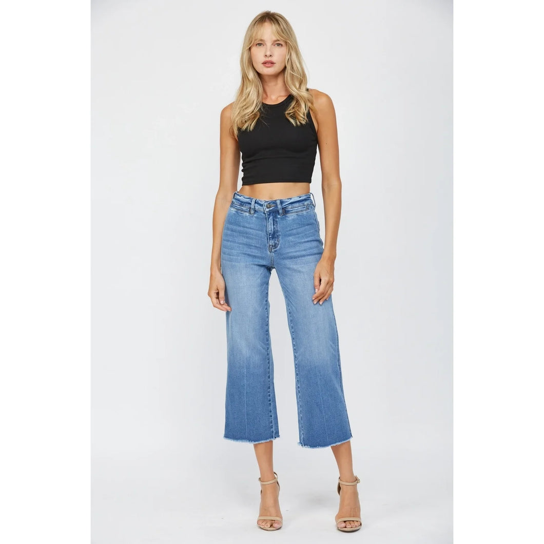 4213-High Rise Crop Wide Leg