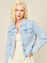 Load image into Gallery viewer, 6484- Embroidered Denim Jacket
