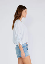 Load image into Gallery viewer, 5191-Ruched Dolman Sleeve Button Front Blouse-ICE BLUE
