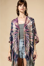 Load image into Gallery viewer, 6496- Midnight Moss Tie-Dye Kimono
