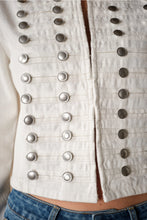 Load image into Gallery viewer, 6523- Western Military Button Twill Jacket-WHITE
